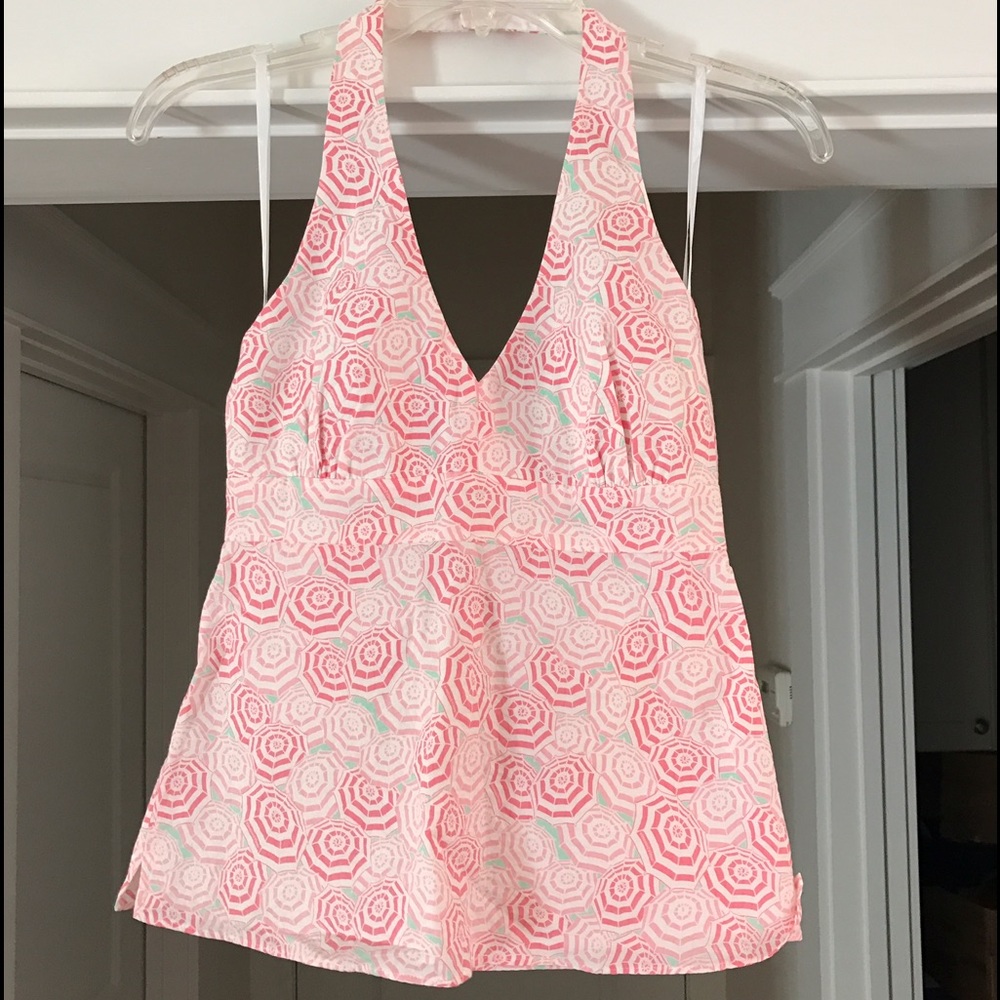 NWT Vineyard Vines Umbrella Print Halter Top 0