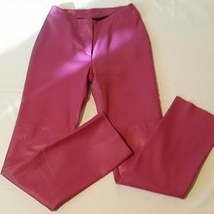 Bebe Pink Leather Pants