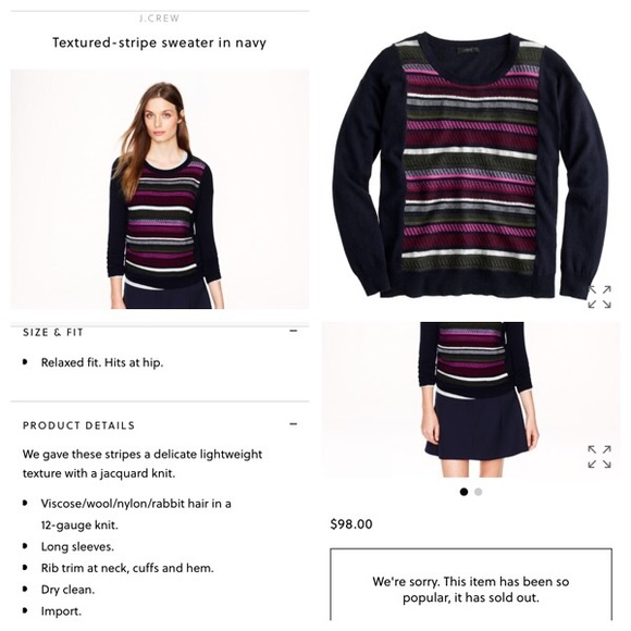 NWT Jcrew sweater - sold out and popular size XL - Picture 4 of 4