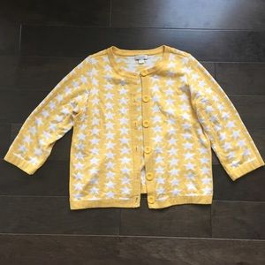 Yellow Star Christopher & Banks L Cardigan