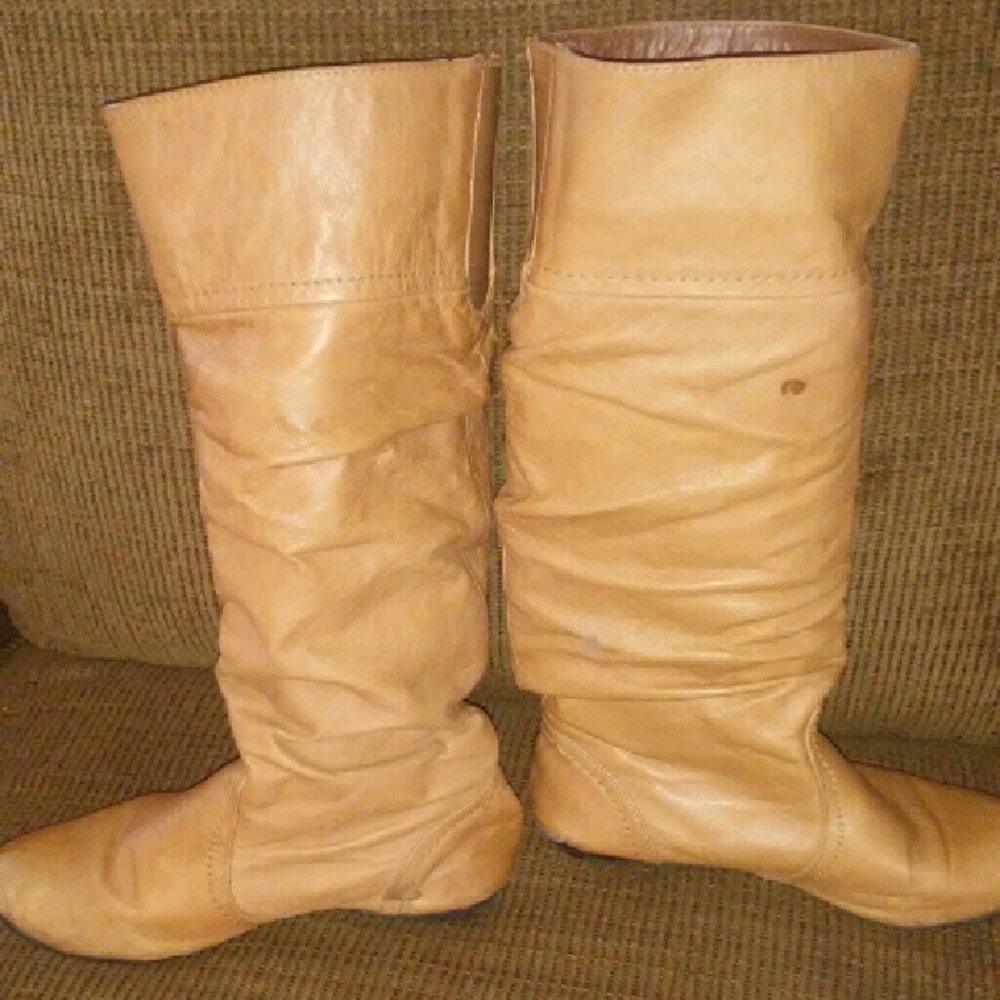 Steve Madden Camel Leather Boots
