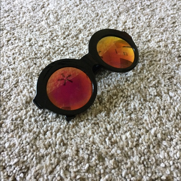 Willy Wonka Style Round Gold Glasses
