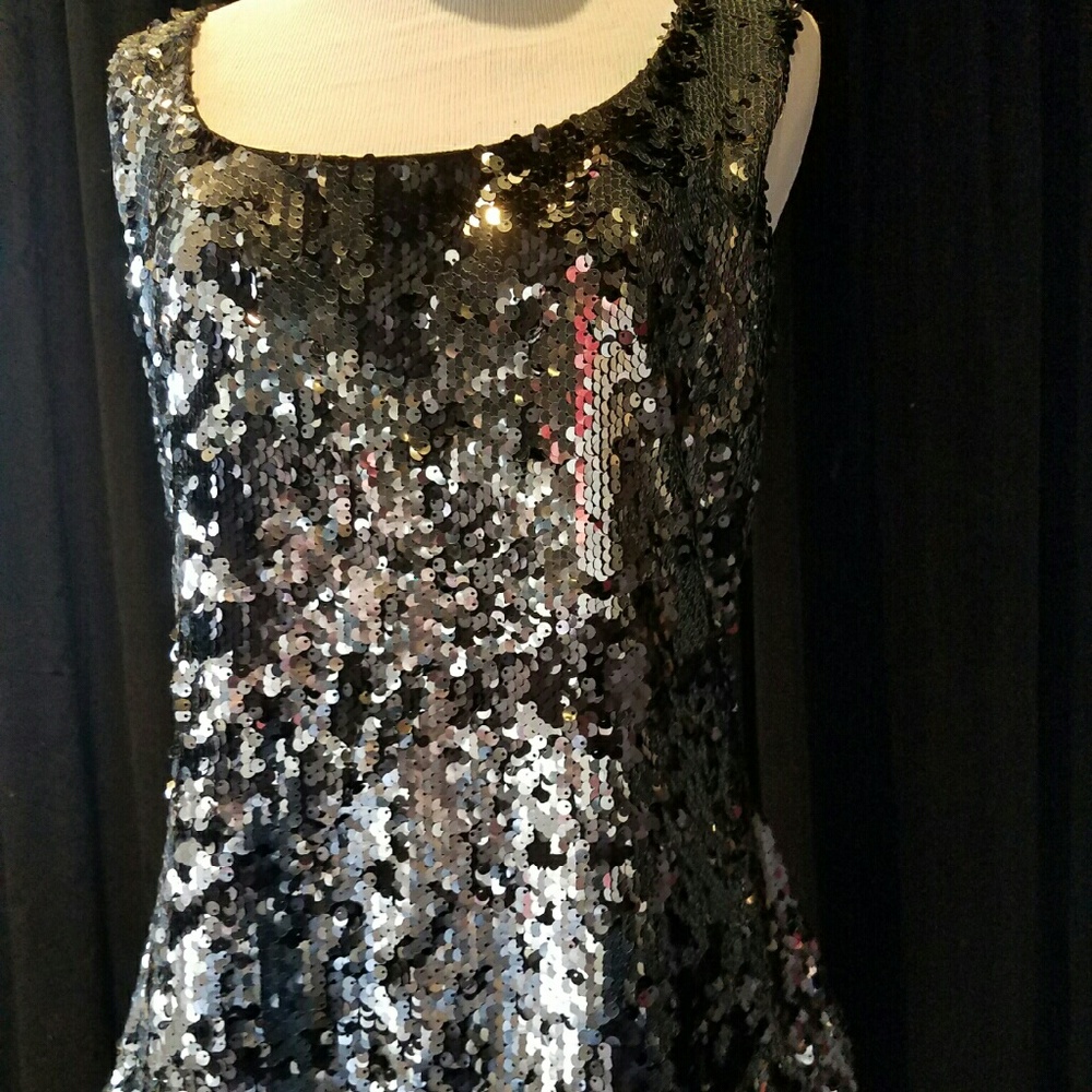 Boston proper sequin sleeveless tank top.