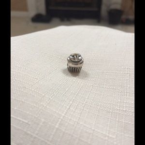 Pandora Cupcake Charm with gold accent
