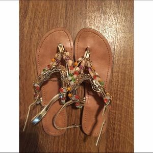 Cute Bakers brand jewel and chain sandals