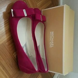 Michael kors deep pink ballet flats