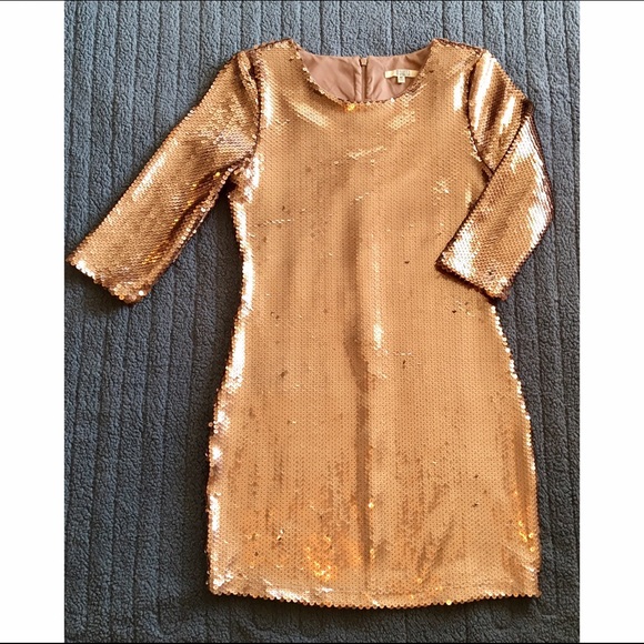 BB Dakota Copper Sequin Mini Dress •[SIZE M]• - Picture 1 of 4