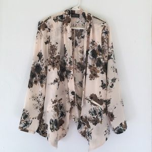 Floral Chiffon Blazer