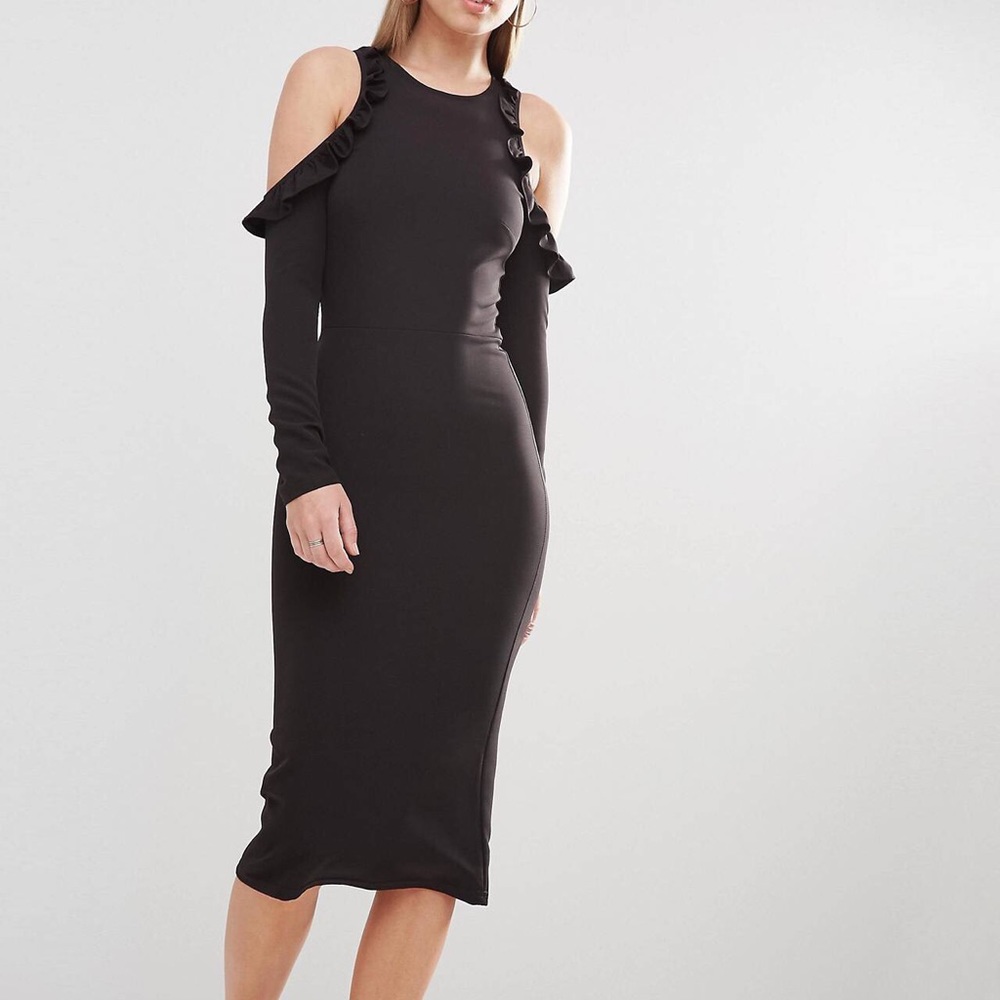 Taupe Cold Shoulder dress