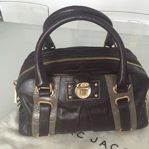 $1195 Marc Jacobs Brown Leather Satchel Handbag