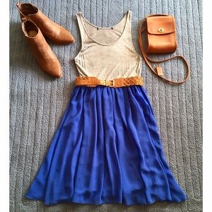 Grey Tank & Blue Skirt Dress frm Target •[SIZE M]•