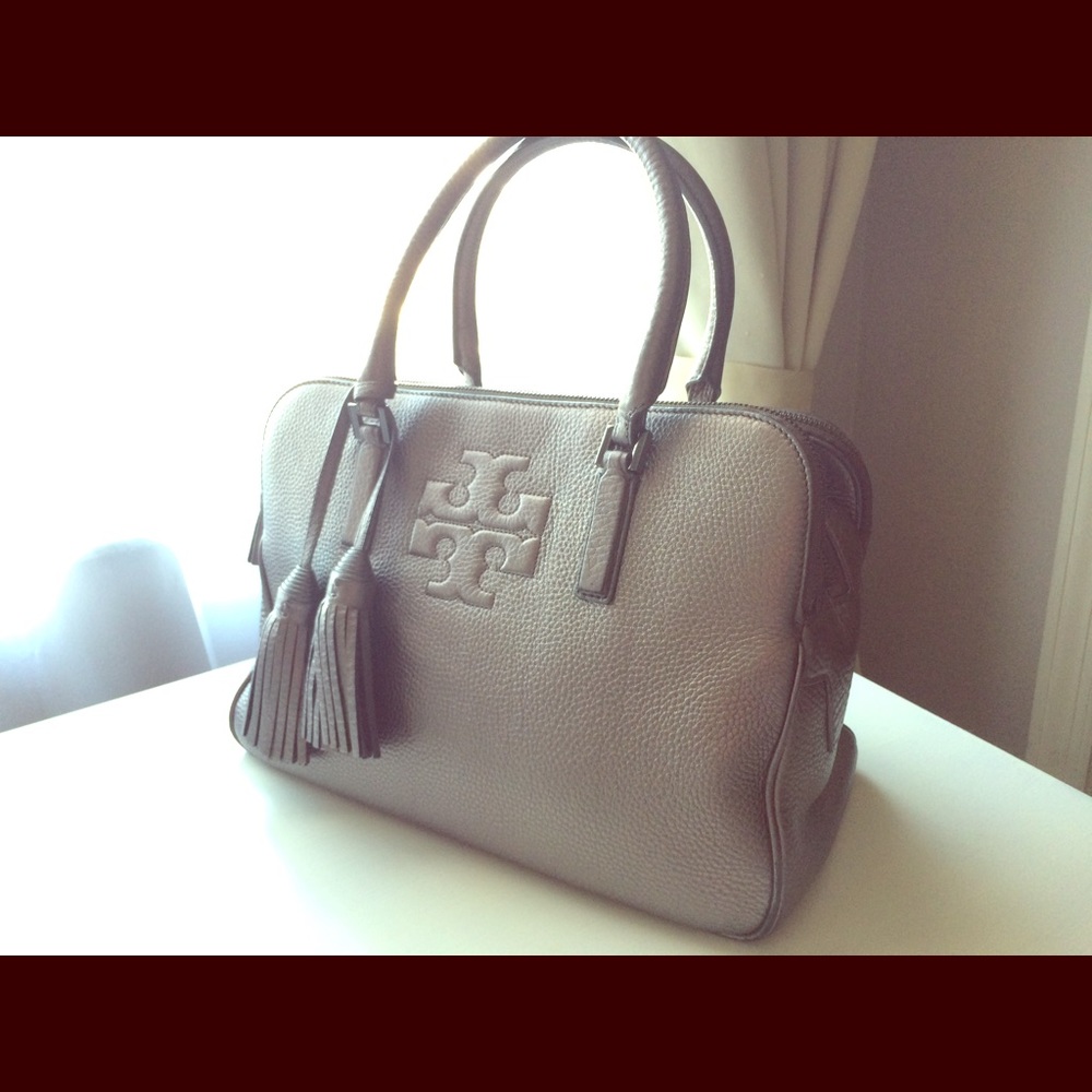 Tory Burch Grey/Silver Handbag