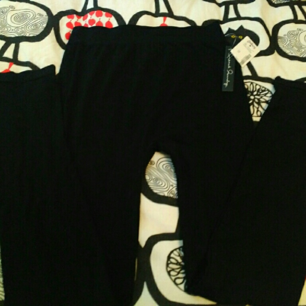 French Laundry Leggings L/XL black stretchy!! NWT