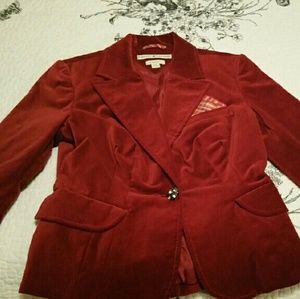 Velvety burgundy blazer