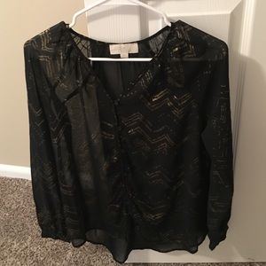 Sheer printed blouse