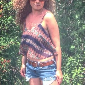 Bohemian Boho Chic Crop Tank Top