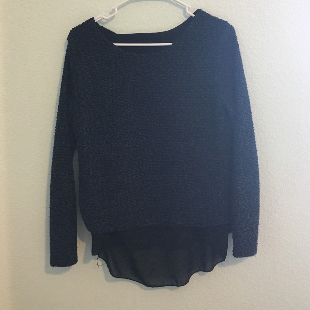 Blue Sweater with Black layer