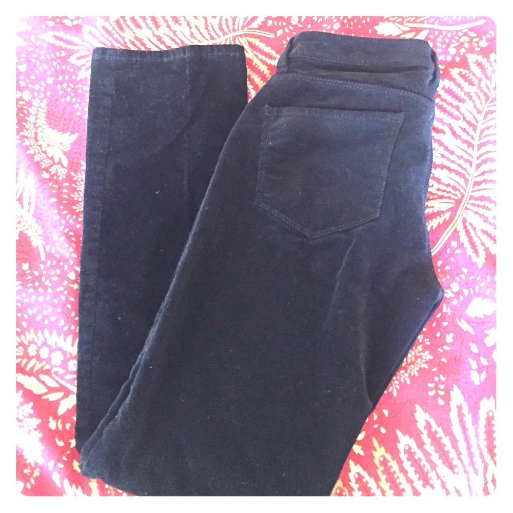 Ann Taylor corduroy black pants straight cut.
