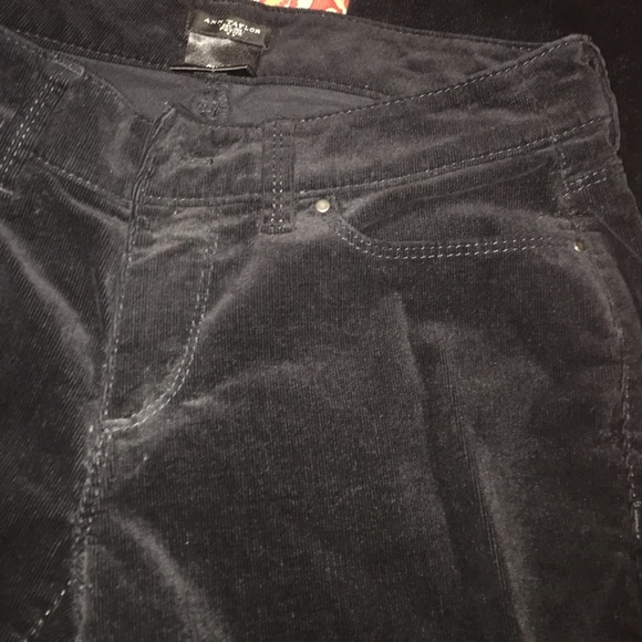 Ann Taylor corduroy black pants straight cut. - Picture 3 of 4