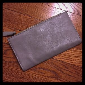 Like new forever 21 grey faux leather pouch