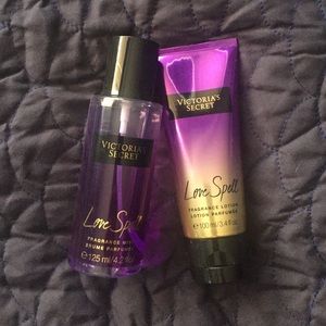 Love Spell spray and lotion
