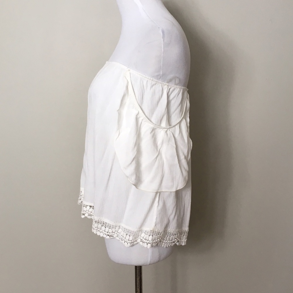 NWT boho off the shoulder white top - Picture 3 of 4