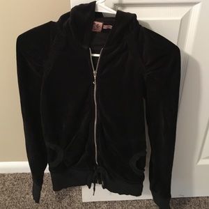 Juicy velour jacket with tie waste
