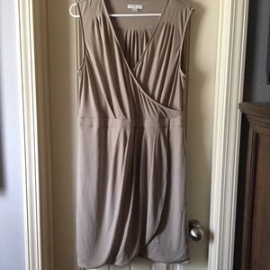 Beige wrap dress