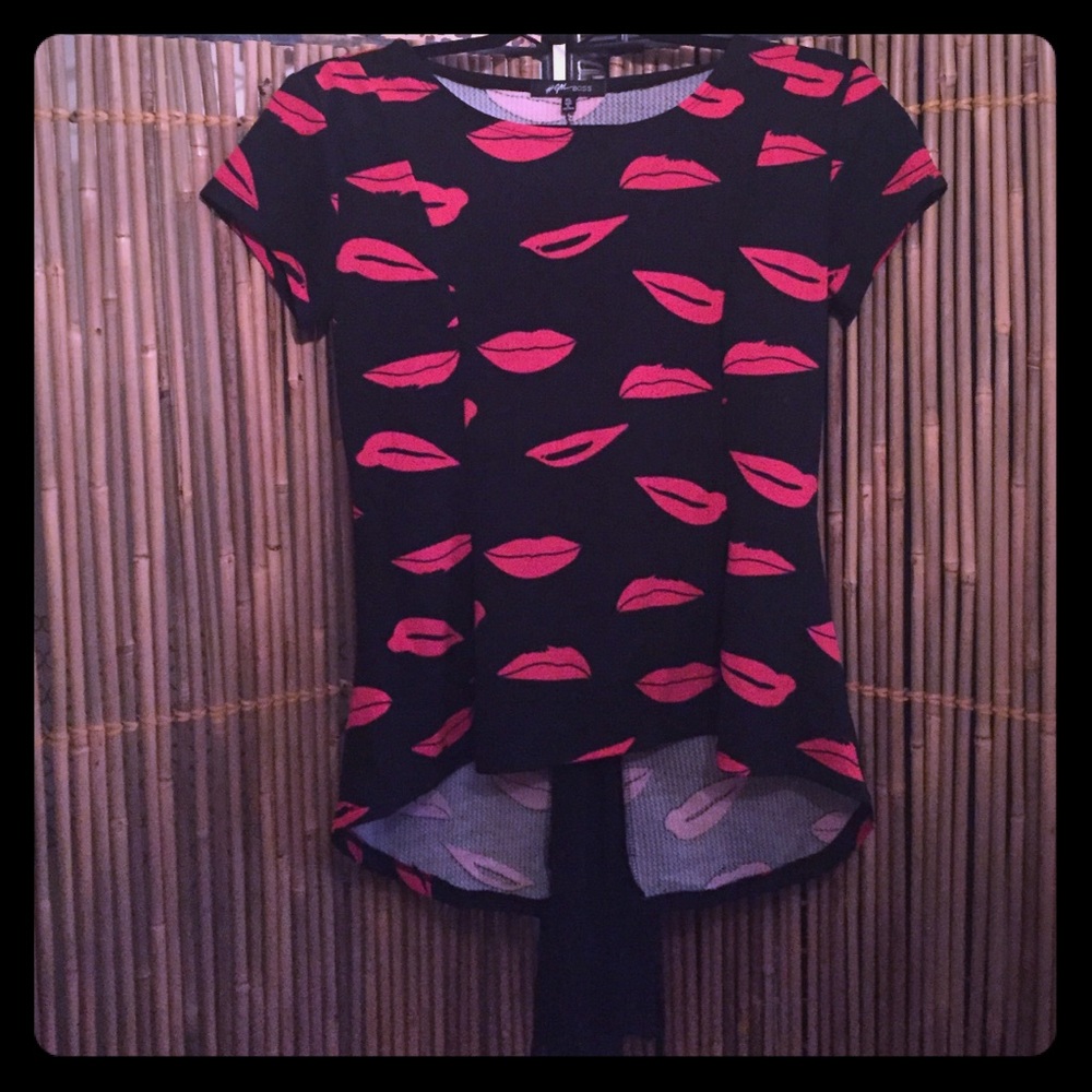 Lips peplum top
