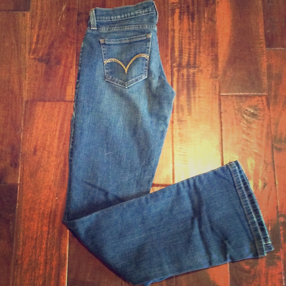 Levi's "too super low" boot cut jeans