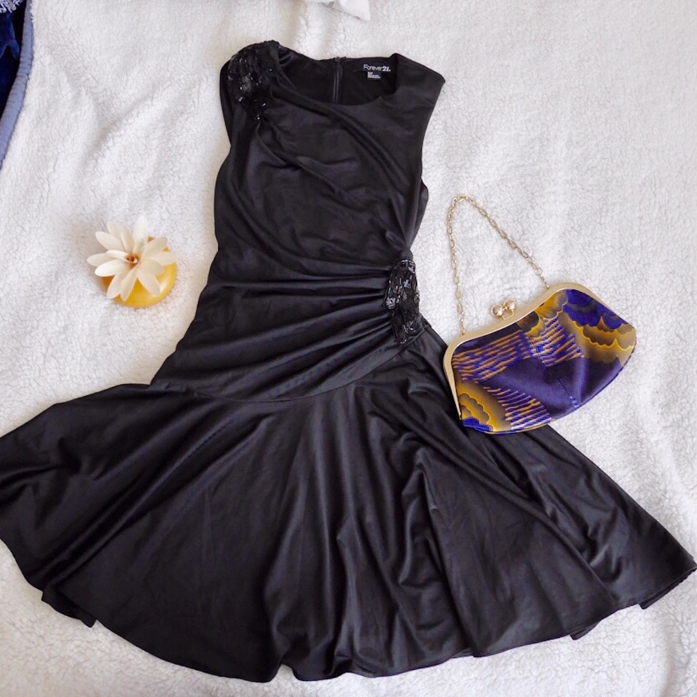 ✨Black Ruffle Evening Dress✨