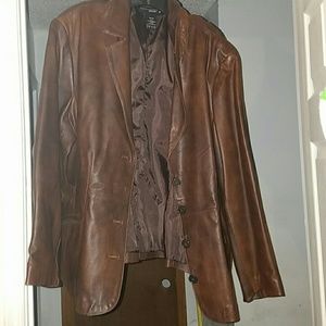 Leather Blazer (vintage) Lane Bryant Venezia