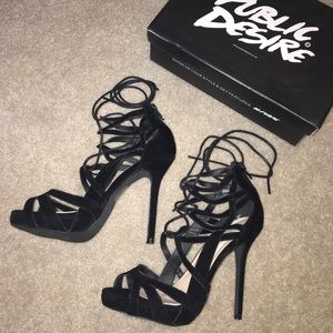 Public Desire Sara Lace Up Heels