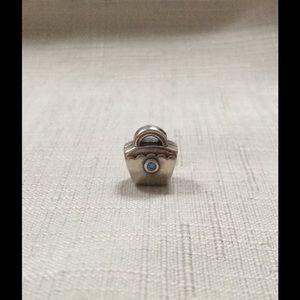 Pandora Silver Scalloped Purse (Blue)