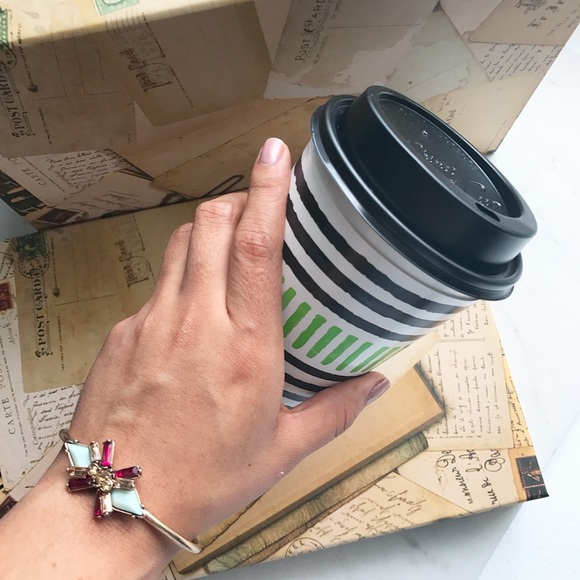 Lovely mint & magenta cuff bracelet - Picture 8 of 8