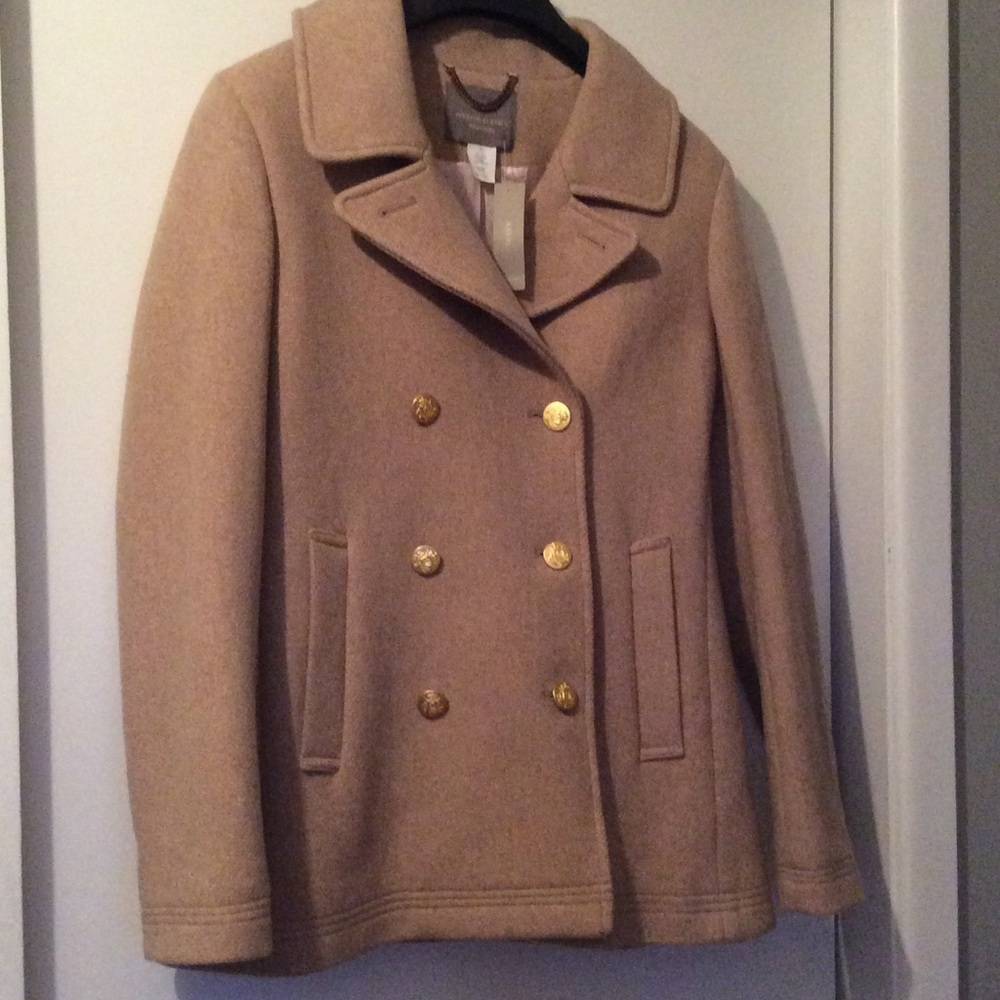 J. Crew Stadium Cloth Nello Gori Peacoat