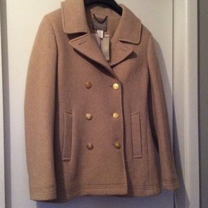 J. Crew Stadium Cloth Nello Gori Peacoat