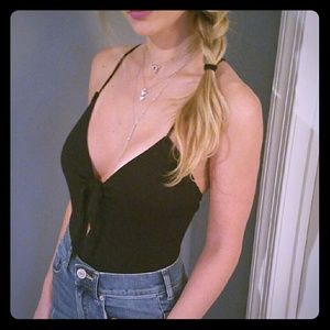 NWT Blk Keyhole Bodysuit