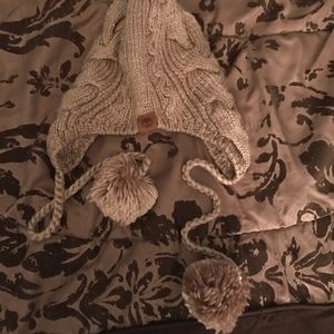 Timberland Pom Beanie w Tie/poms in beige