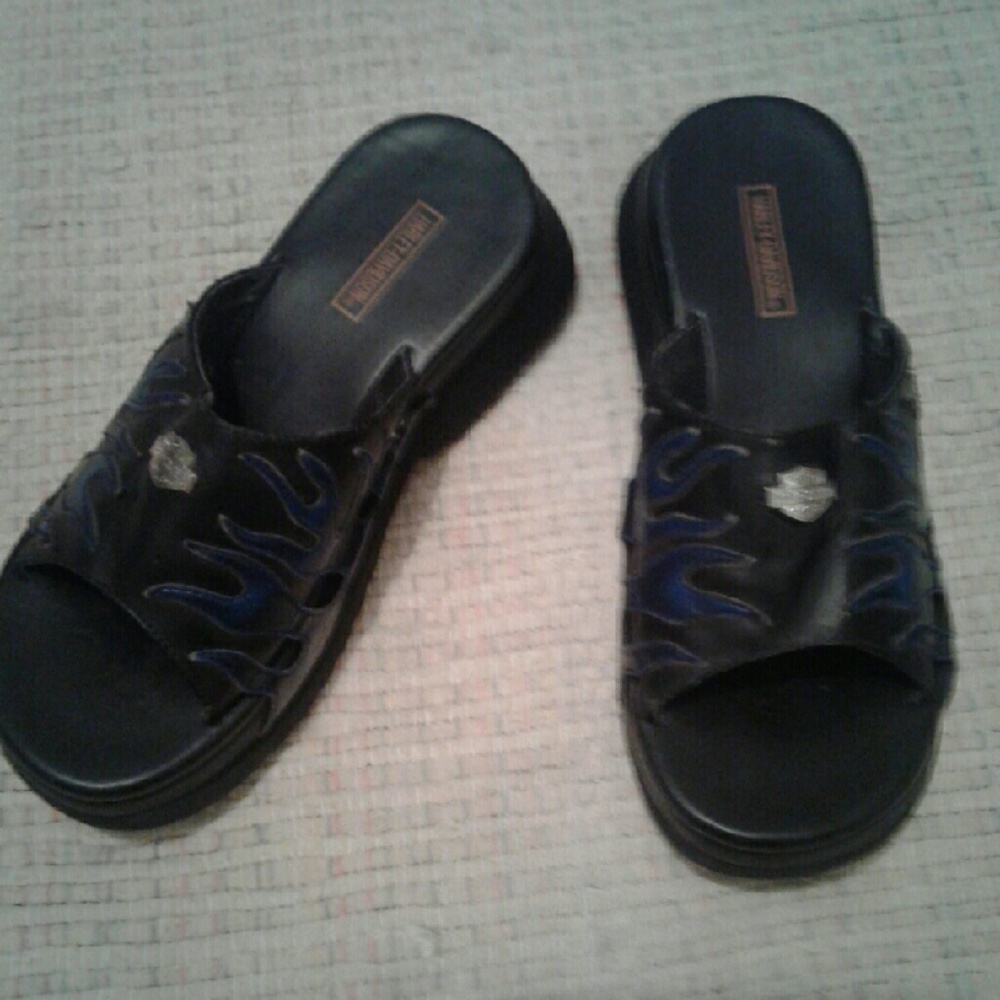 Harley Davidson Hot Streak leather mules