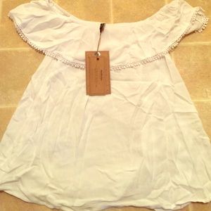 White summer European shirt.