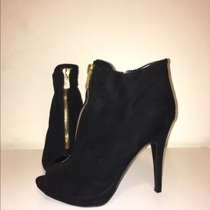 Guess open toe ankle booties