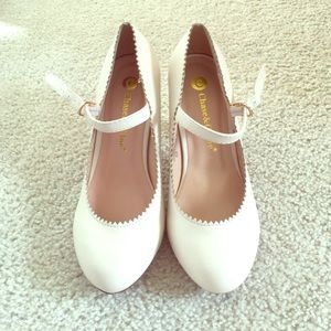 Light Nude Mary Jane Heels