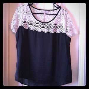 Sweet black and lace feminine top