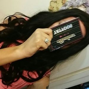 Lace front human hair wig ombre black