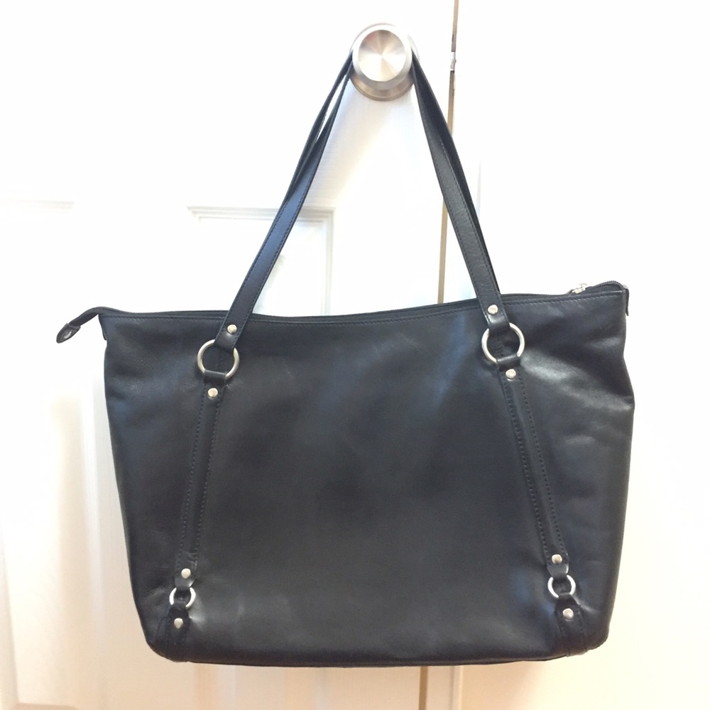 FranklinCovey - Leather Zip Top Tote