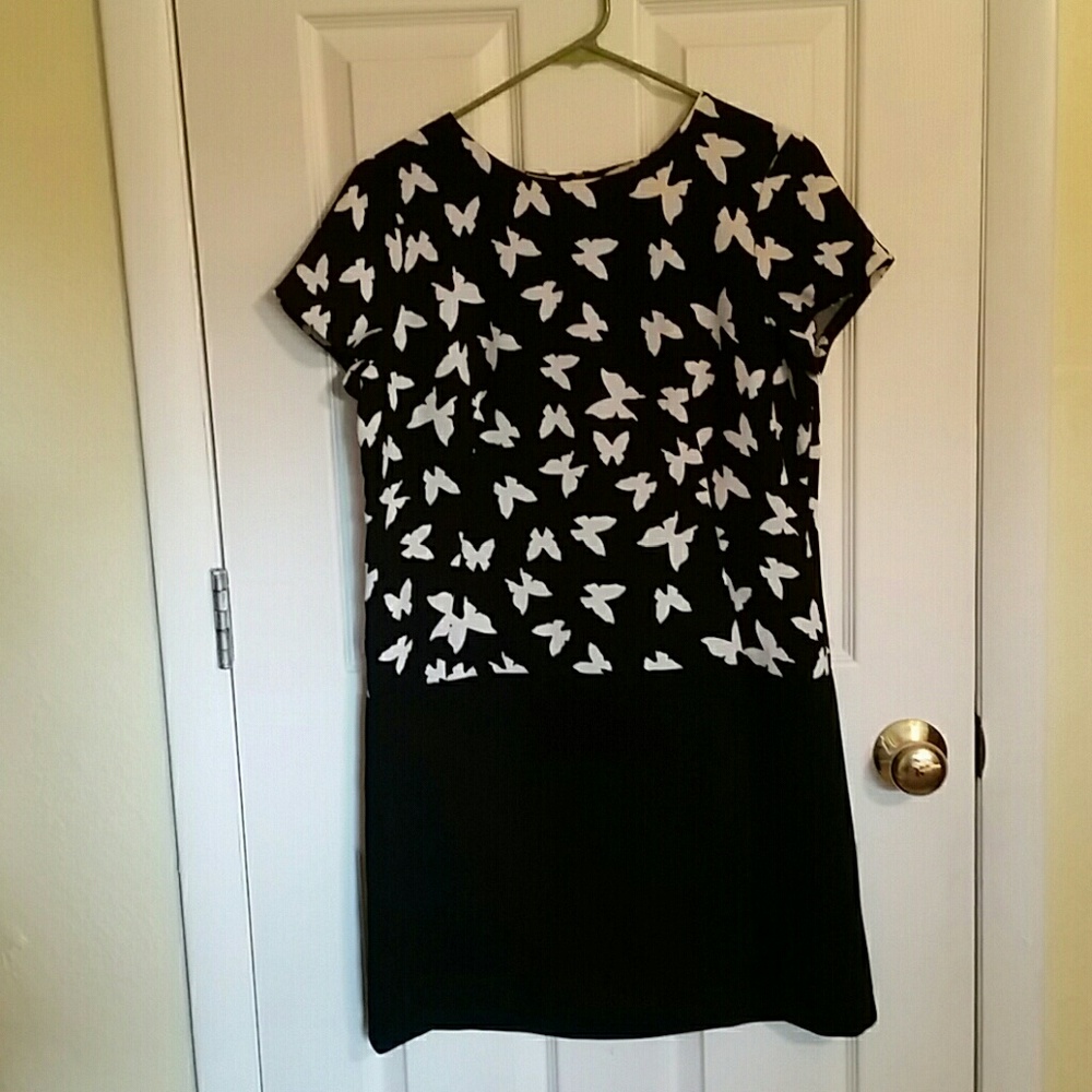 EUC Ann Taylor Loft Petites Dress w/Butterflies