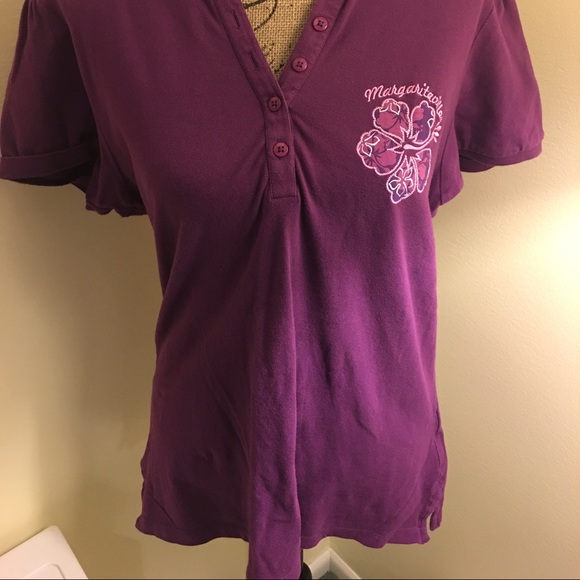 Purple Margaritaville polo L - Picture 2 of 5