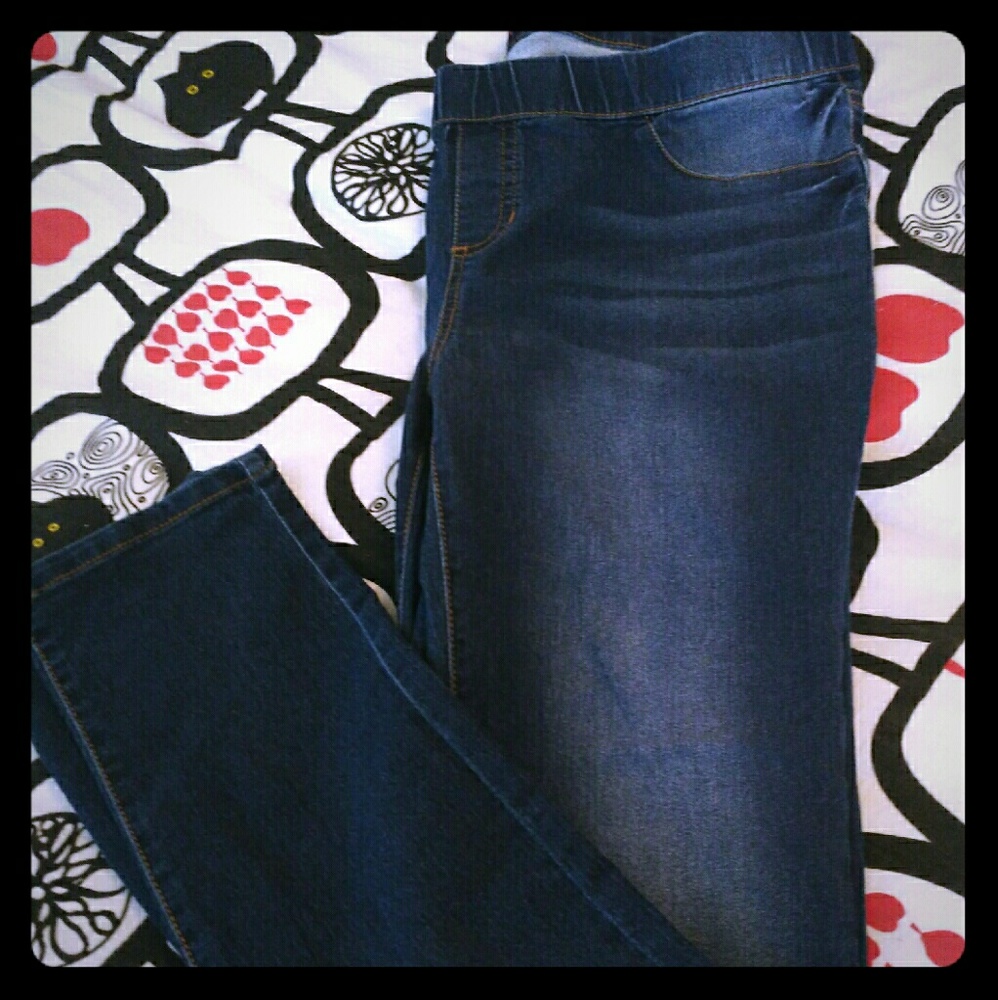 Jeggings medium wash whiskering and fade new XL