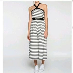 Fifth Label white and black stripe jumpsuit